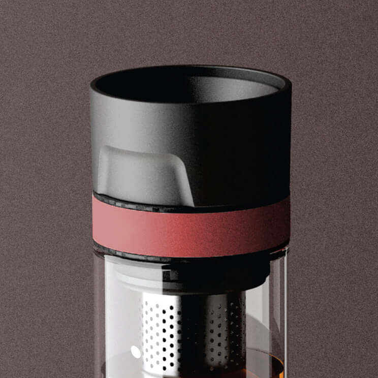 Innovative Trios Decanter with Chill Core for wine aeration and cold brew tea infuser, finalist in GIA Innovation Award.